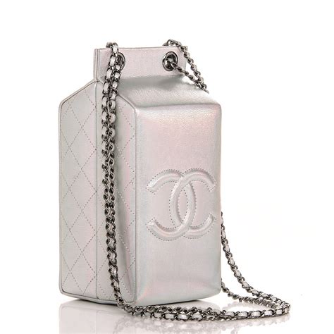 chanel lait de coco bag|CHANEL Metallic Goatskin Lait de Coco Milk Carton Bag.